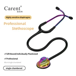 Carent Rainbow Medical Stethoscopes Universal Professional Cardiology Stethoscope Dual Fetal Heart Medical Equipment Health Care