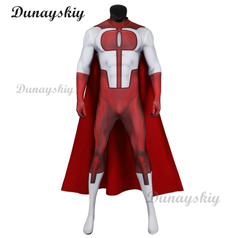 Invincible Omni Man Nolan Grayson Cosplay Costume Disguise for Adult Jumpsuit Zentai Suit Roleplay Halloween Carnival Party Suit