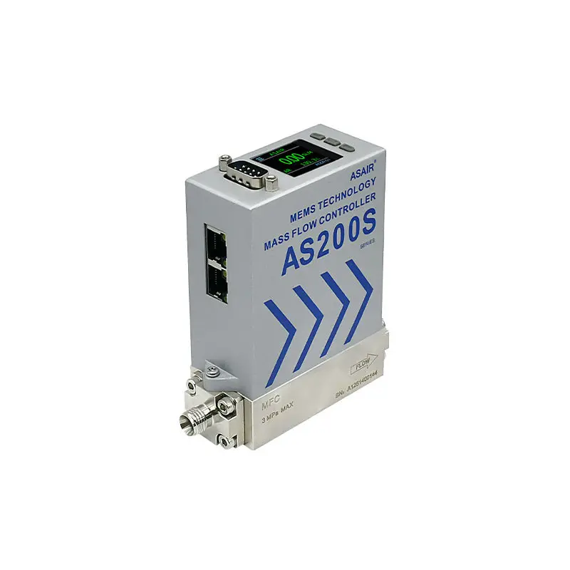 AS200SA Digital Gas Mass Flow Controller, Aluminum Alloy High Precision Air Gas Flow Meter