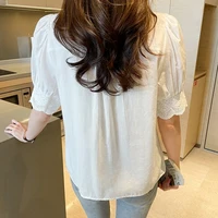 Summer Lace Embroidery Woman Blouse Fashion Hollow Out Stylish Elegant White Shirts Vintage Casual Half Sleeve Tops Blusas 13102 - Image 5