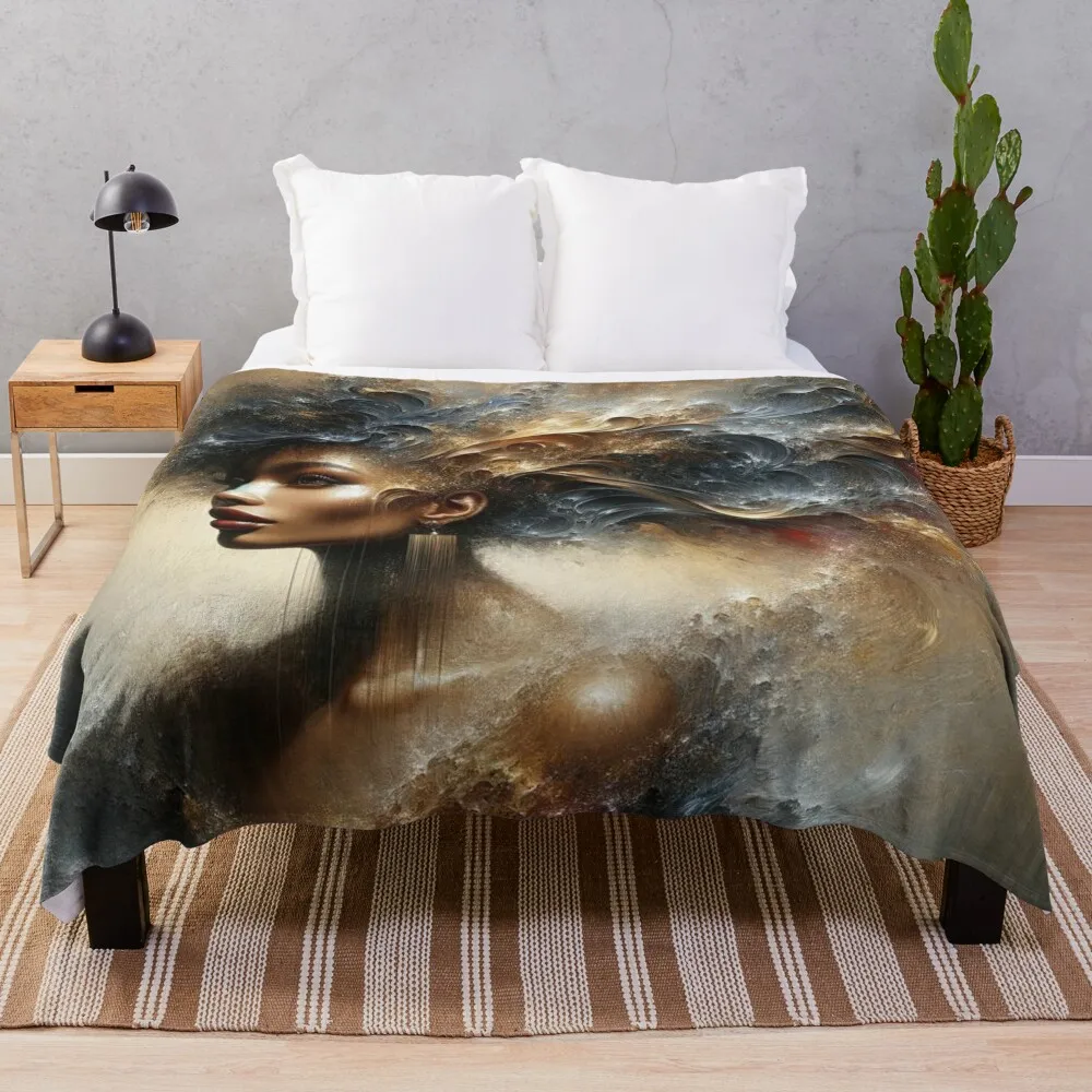 

Cascading Elegance Amidst the Storm of Creativity Throw Blanket anime Warm Sofa Hairy Blankets