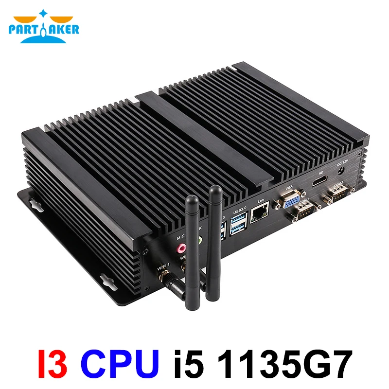 Mini PC industriale Computer Intel Core I5 1135G7 PC desktop Win 11 2 * DDR4 M.2 NVMe + Msata + 2.5''SATA 4K HTPC Nettop HDMI VGA WiFi