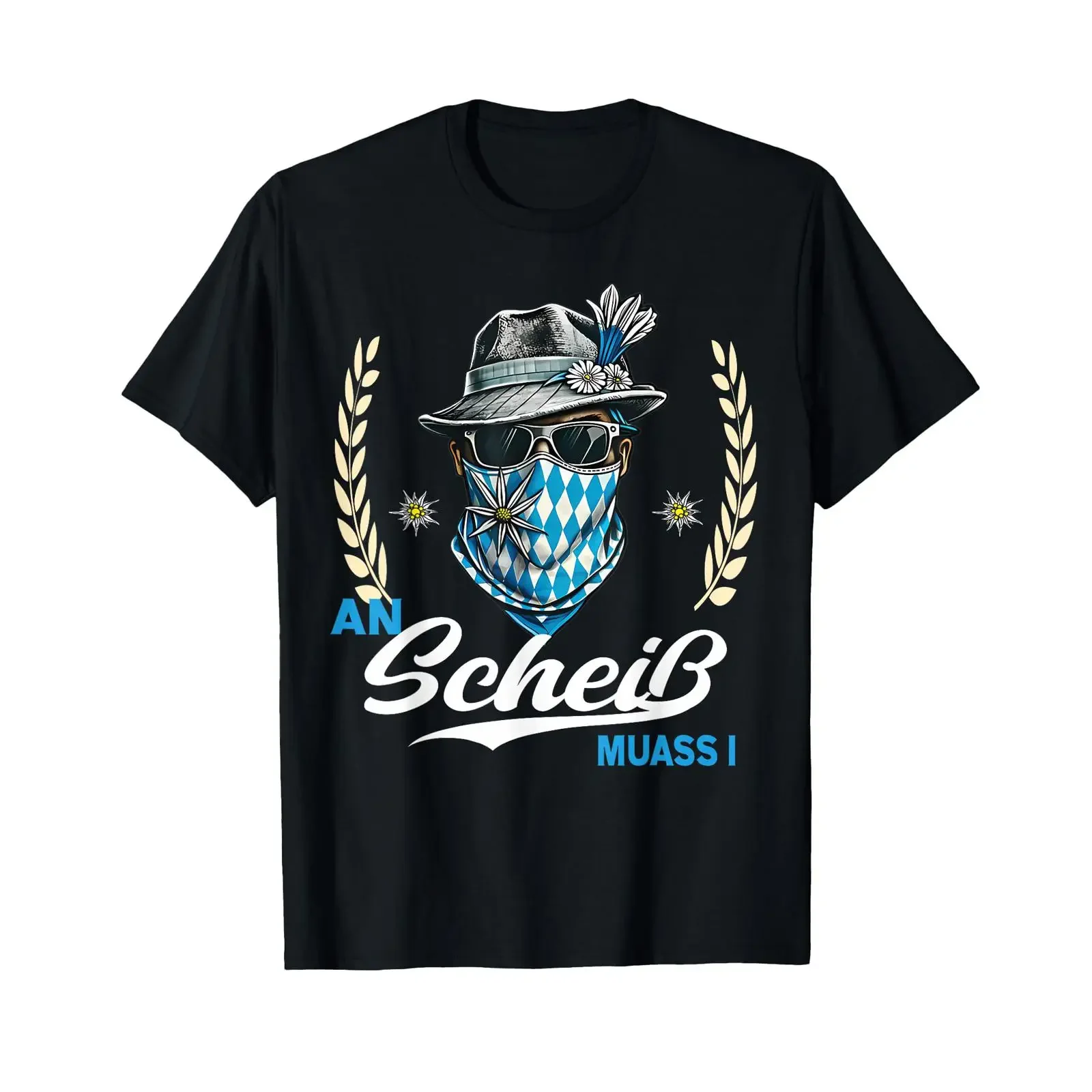 An Scheiß muass i Trachten Grantler Herren Tracht Volksfest T Shirt vintage Washed Soft Versatile Stretched homme Casual