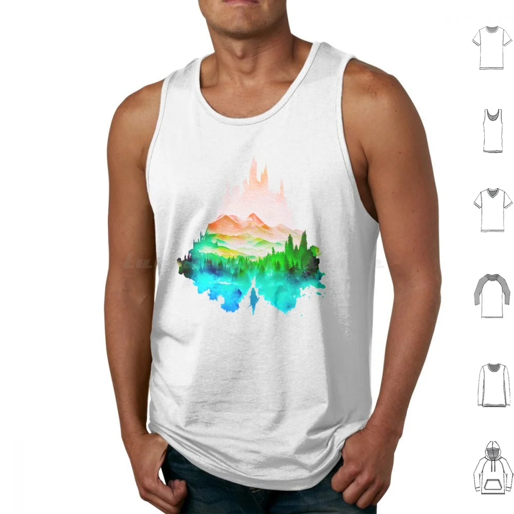 Kingdom Tears Tank Tops Print Cotton Link Tears Of The Kingdom Tears Kingdom Breath Wild Hyrule 2023 Video Game Loz Totk