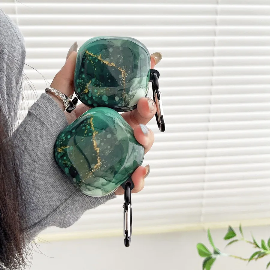 เคสสำหรับ Samsung Galaxy Buds2 Pro/ Buds live/buds Pro เคสลายหินอ่อนดอกไม้สุดหรูฝาครอบหูฟังซิลิโคนสำหรับ Galaxy 2pro