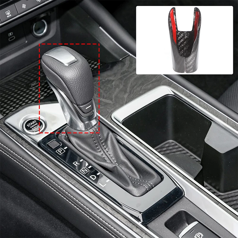 

1Pcs Real carbon fiber For Nissan Teana 2018-2023 car gear head cover gear head back cover decorative sticker car accessories