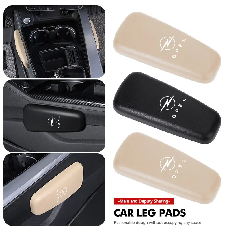 Protector de Rodilla para Coche Opel, 1/2 Piezas, Almohadillas de Cuero Suave para Apoyo de Rodilla y Brazo, Cojín Reforzador para Zafira, Meriva, Mokka, Vivaro, Vectra, Antara