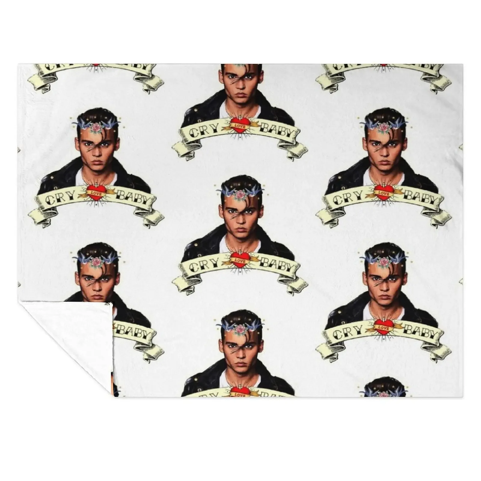 

Cry baby Throw Blanket Tourist Hairys Flannel Cute Plaid Blankets