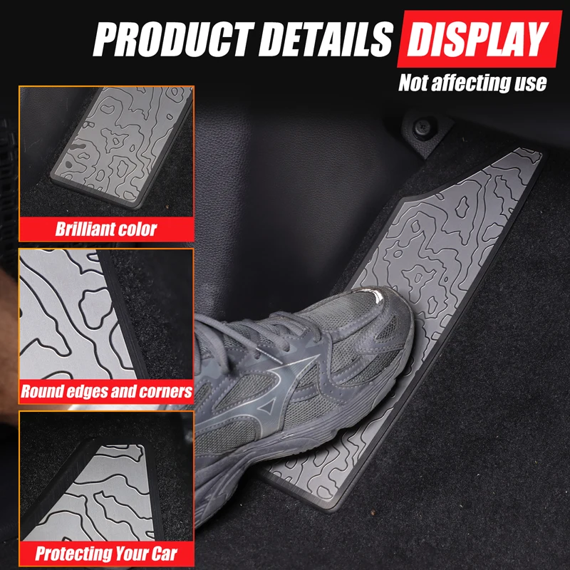 Stainless Steel Car Driver Foot Rest Pedal Cover Interior Decoration Panel For Toyota Tacoma 2024-2026 Accessories