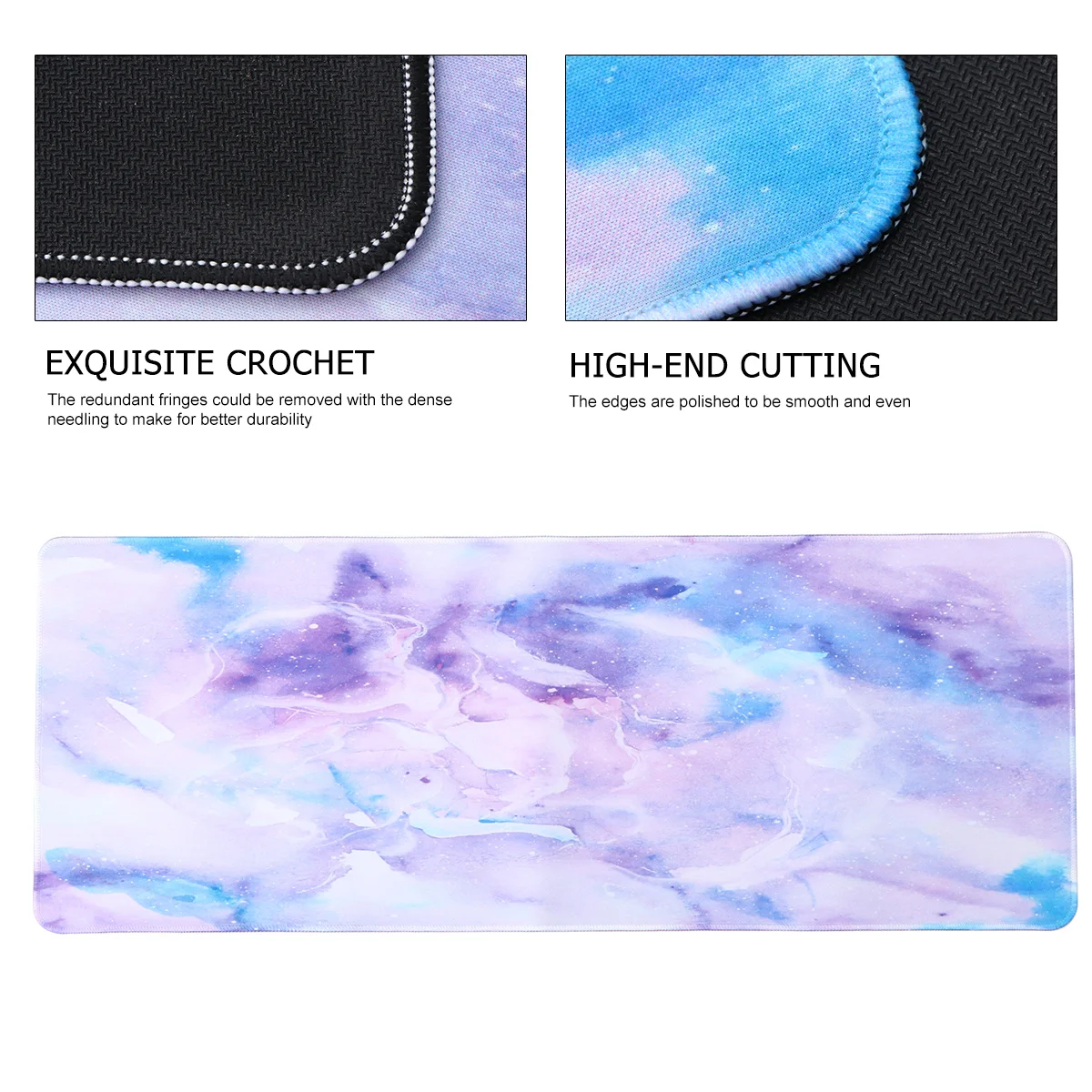 

Marble Nebula Mouse Pad 80X30X0.2Cm Premium Cloth Rubber Base Anti Slip Gaming Office Mouse Mat For Designers Gamers