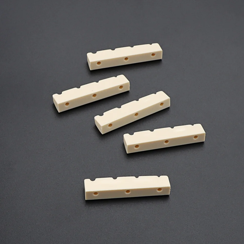 

5Pcs Slotted Mandolin Nut Durable Wear-Resistant Clear Rich Melody Instrument Parts Mandolin Nut Instrument Parts