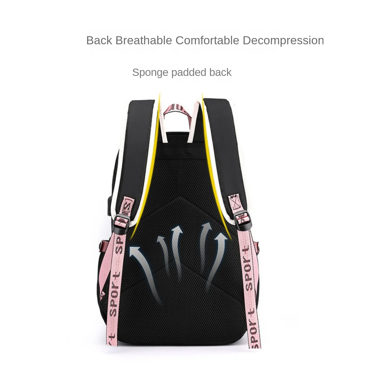 2024 New Casual Men and Women Shoulders Backpack College Wind Pattern Travel Middle School High School Shoulder Bag backpack image 4