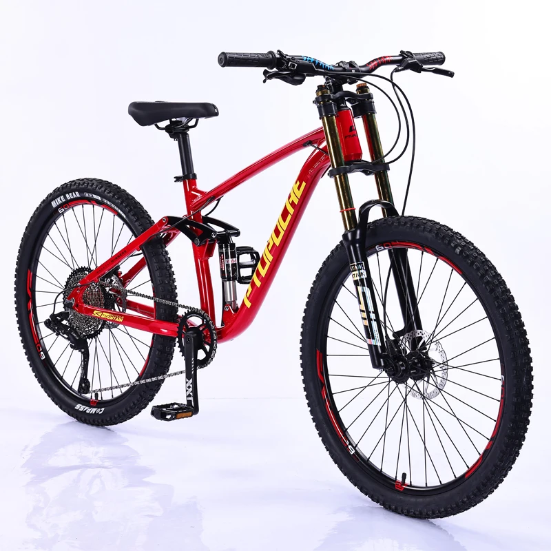 27.5 inch mtb soft tail mountain bike 11S air pressure shock absorption Downhill Bicycle Full Suspension Cross Country bicicleta