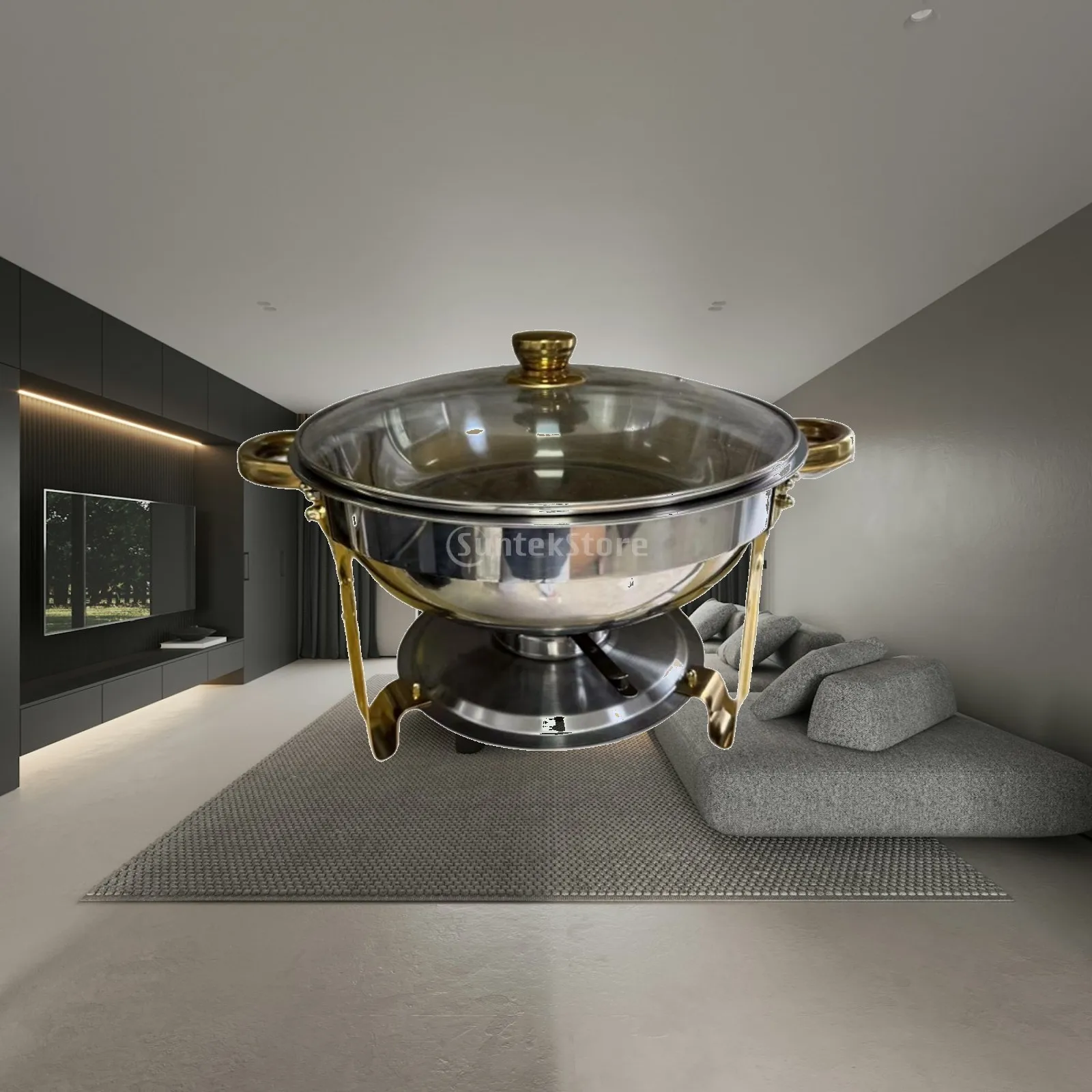 Chafing Dish Can Serve 3-4 People, Family Hot Pot, Catering Food Warmer, Buffet Server and Warmer