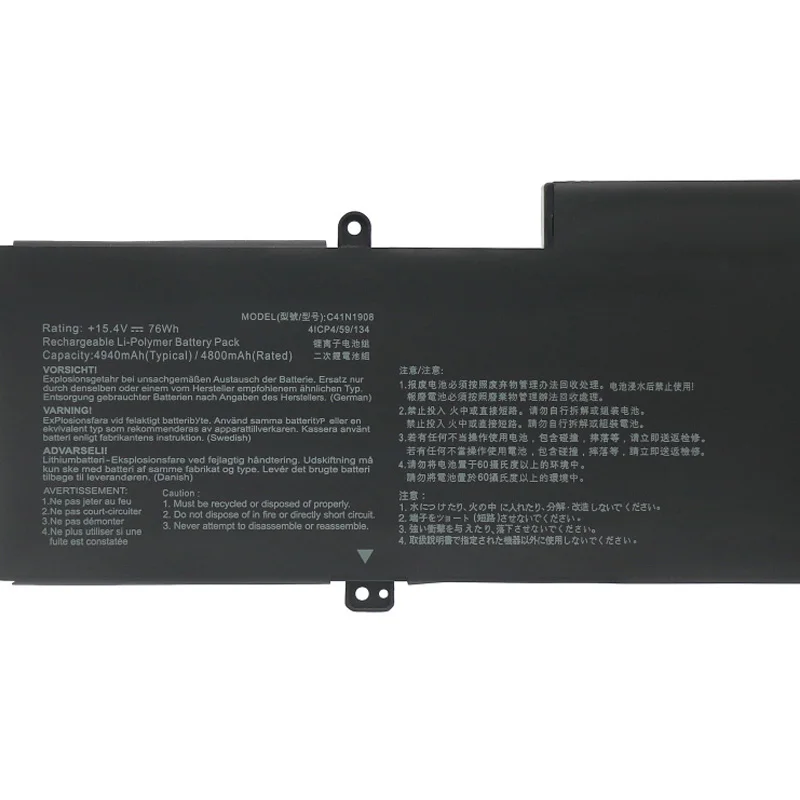 C41n1908 0b200-036100 Laptop Batterij Voor Asus Rog Zephyrus G14 Ga401ii Ga401iu Ga401iv GA401IV-BR9N6 Serie C41pq05 4icp4/59/134