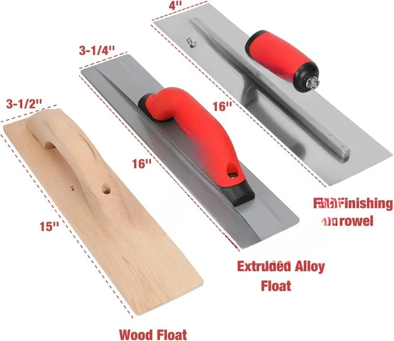 8-teiliges Mauerwerk-Handwerkzeug-Set inklusive Endkelle, Messkelle, Groover, Kantenschneider und Schwimmer aus extrudierter Legierung