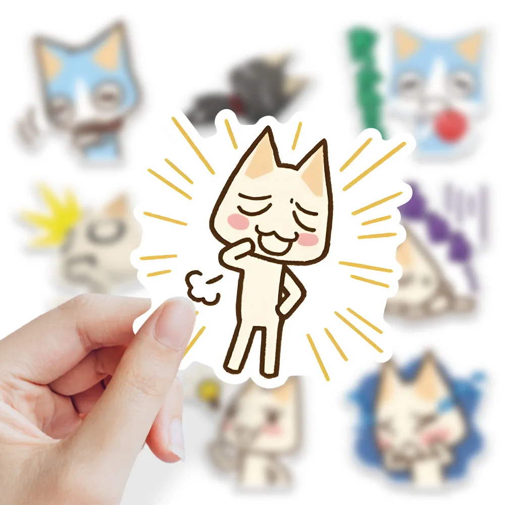 

50PCS Cute Inoue Toro Stickers Cartoon Cat Meme Sticker Funny Graffiti Decals Luggage Laptop Phone Guitar Bike Kids Toys Gifts