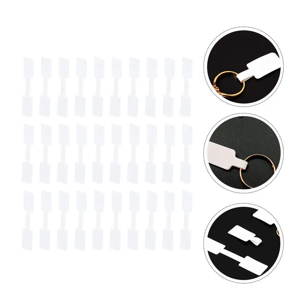 

300 шт. этикеток для ювелирных изделий, бумажные ценники, квадратные самоклеящиеся подвесные бирки для колец, ожерелий, браслетов, для рукоделия и рукописной надписи