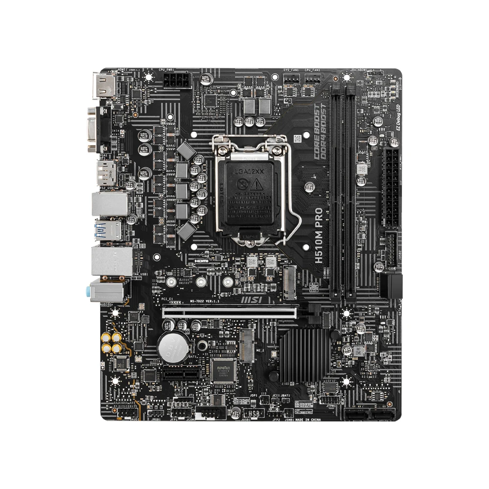 MSI H510M PRO Micro ATX Intel H510 Gaming PC Motherboard for Intel 10th/11th Gen CPU I9 I7 11900K 11700F LGA 1200 DDR4 HDMI