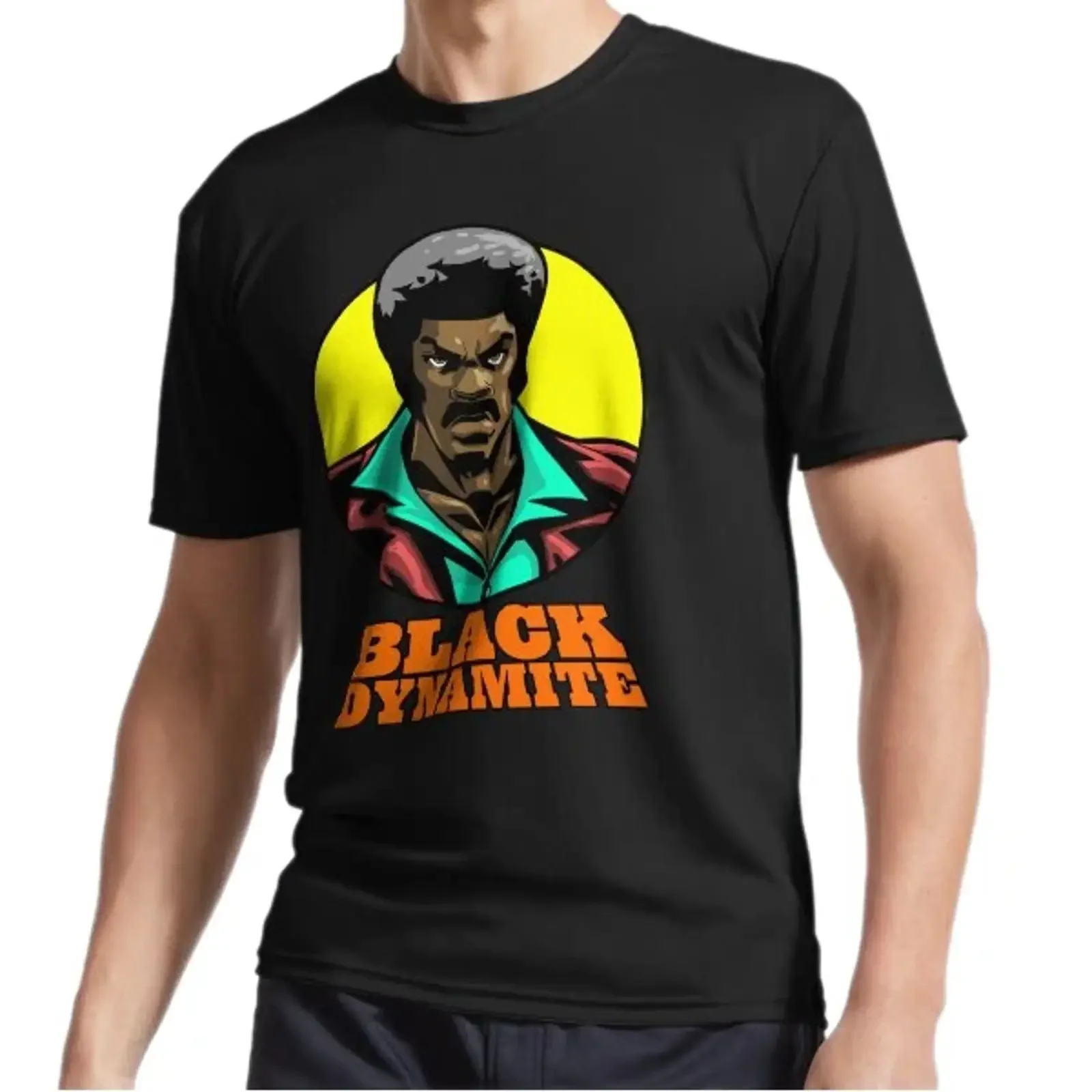New Black Dynamite Smiling Active Logo T Shirt Funny Size S to 5XL Image 1 of 3 vintage Washed Breathable Comfortable Casual