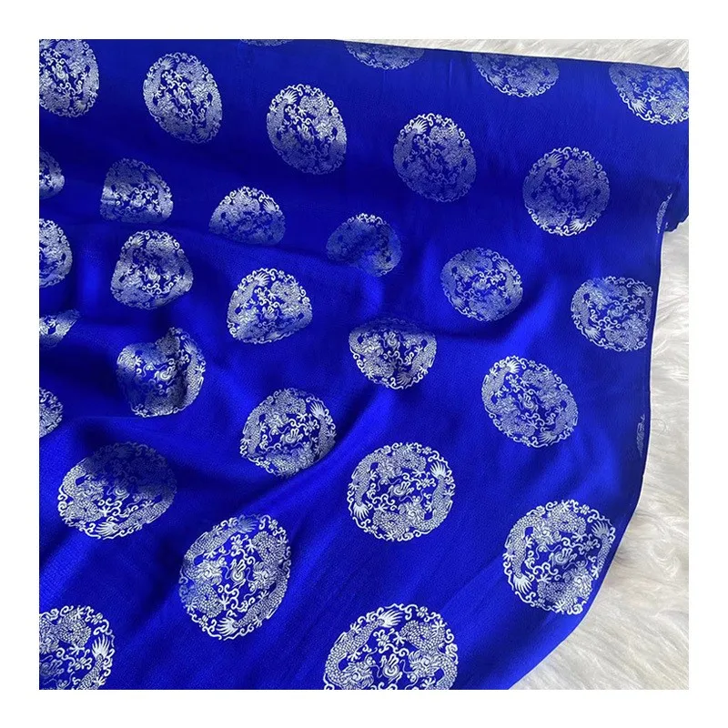 New Chinese-style Hanfu and cheongsam made of jacquard silk crepe fabric a heavyweight