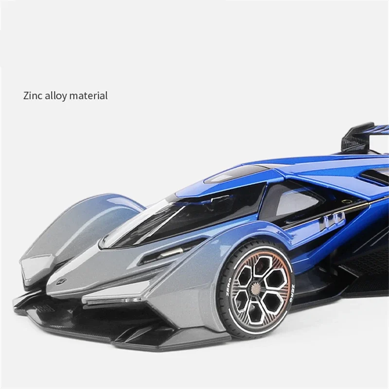 1:24 V12 Vision GT Gran Turismo Alloy Concept Sports Car Model Diecasts Metal Toy Racing Car Model Sound And Light Kids Toy Gift