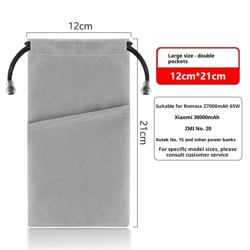 1Pcs Multifunction Flannelette Drawstring Pouch Bag, For Mobile Phone,Sunglasses,Electronic Gadgets-Travel Organizer Storage Ba