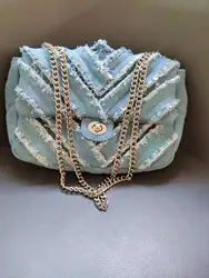 Bolso vaquero de alta calidad para mujer, bolsa de hombro con flecos y borlas, verano, 2024