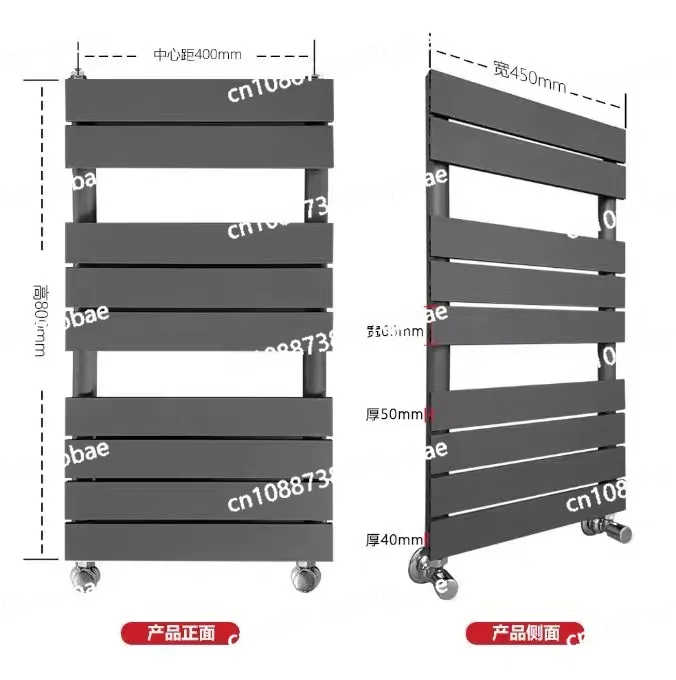 Ultra-thin small backbasket radiator, bathroom radiator, towel rack, central heating, copper and aluminum constant temperature