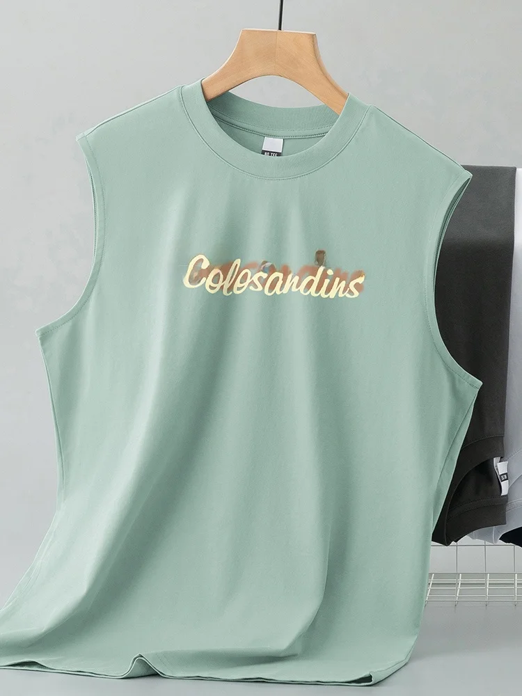 

Ice Silk Gym Vest Men's Qui Dry Cool Feeling Fitn Tank Top Wide oulder Svel T-irt Breathable Comfortable Cotto...