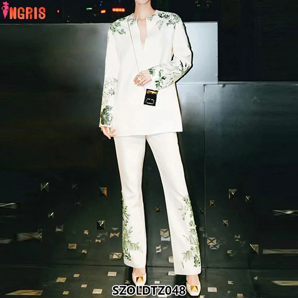 

New Fashion Beaded Slim Button Women Blazers Office Formal Women Blazers-SZOLDTZ048