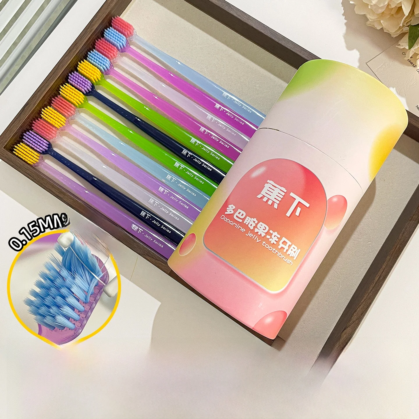 gradient-jelly-toothbrush-soft-bristles-oral-cleaning-dental-care-home-use-student-universal-fluoride-free-breath-fr