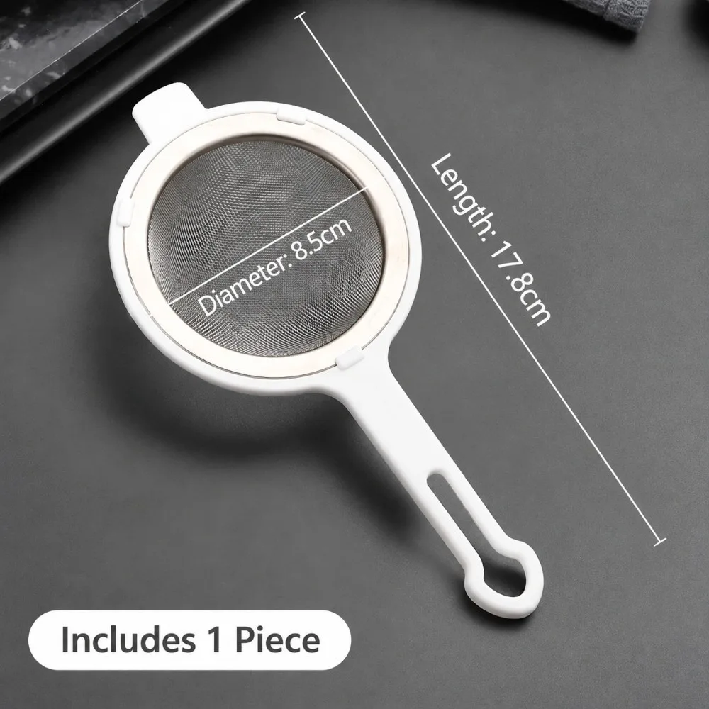 304 Stainless Steel Mesh Fine Mesh Strainer Ultra‑Fine Mesh Handheld Style Kitchen Sieve Plastic Handle Multi Size Option