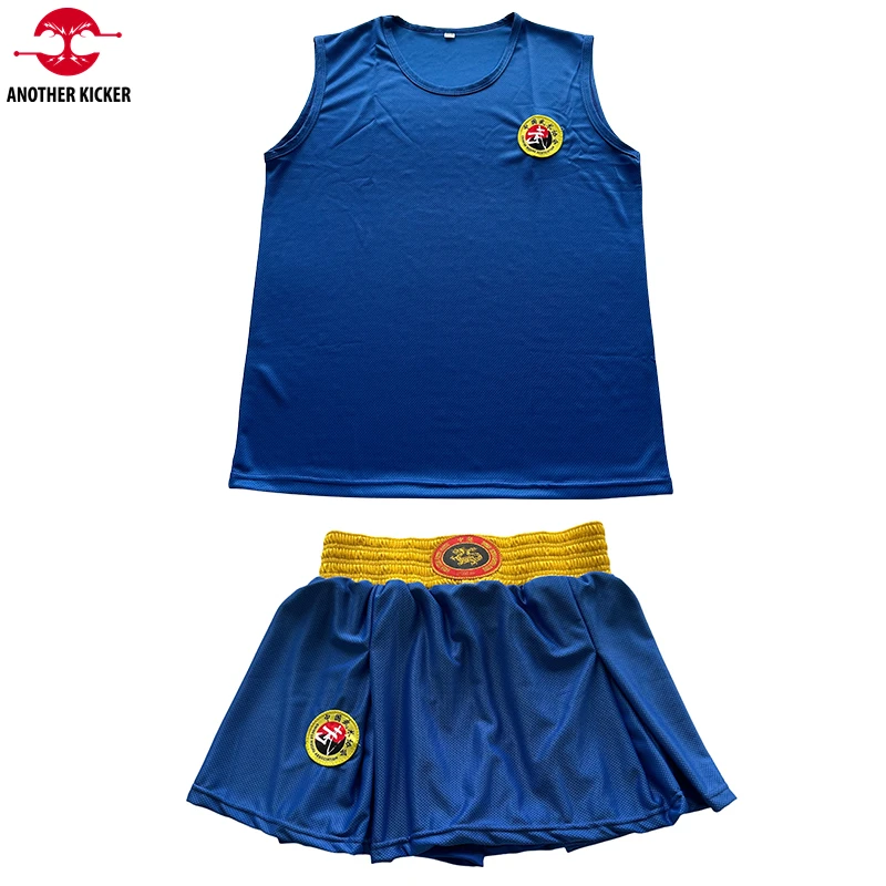 

Boxing Outfit Women Short Skirt & T-Shirt Set Breathable Kids Men's Athletic Wear for MMA Muay Thai Boxing Training Sanda Wushu