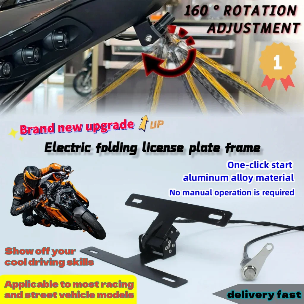 

For CFMOTO 450sr 675SR-S License Plate Premium Adjustable License Plate Button Switch Effortless Contro License Plate Bracket