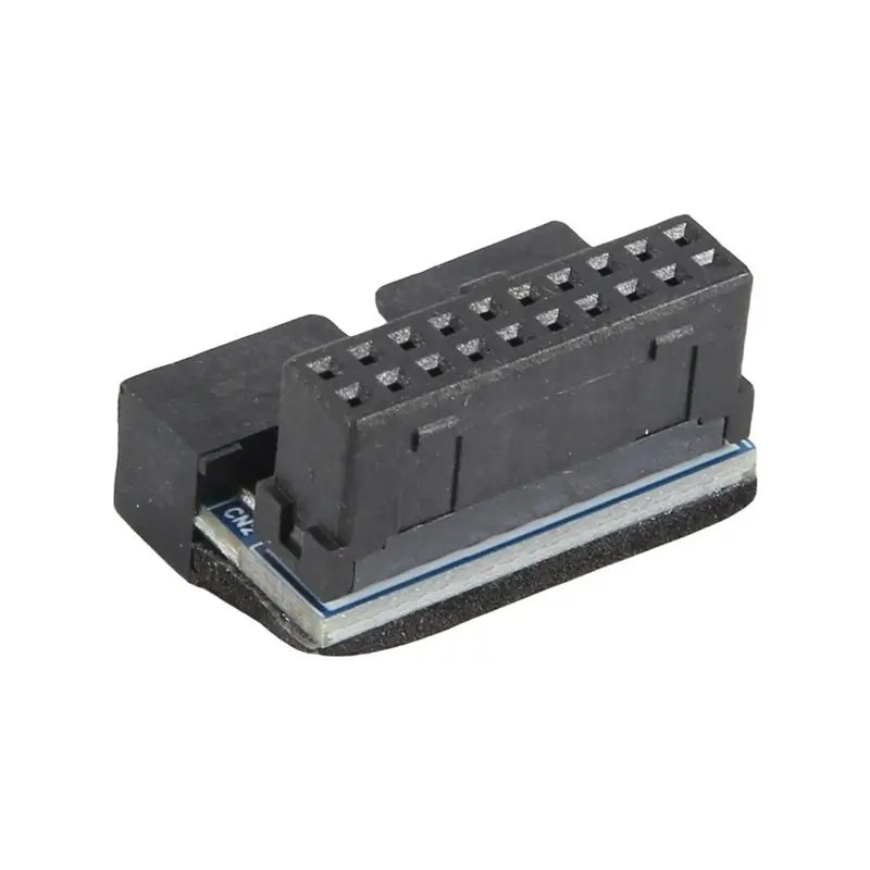 Exquisite-USB 3.0 90 Degree Adapter Black USB 3.0 20Pin Male To Female L Turn Right Angle Power Adapter Motherboard Down Angled