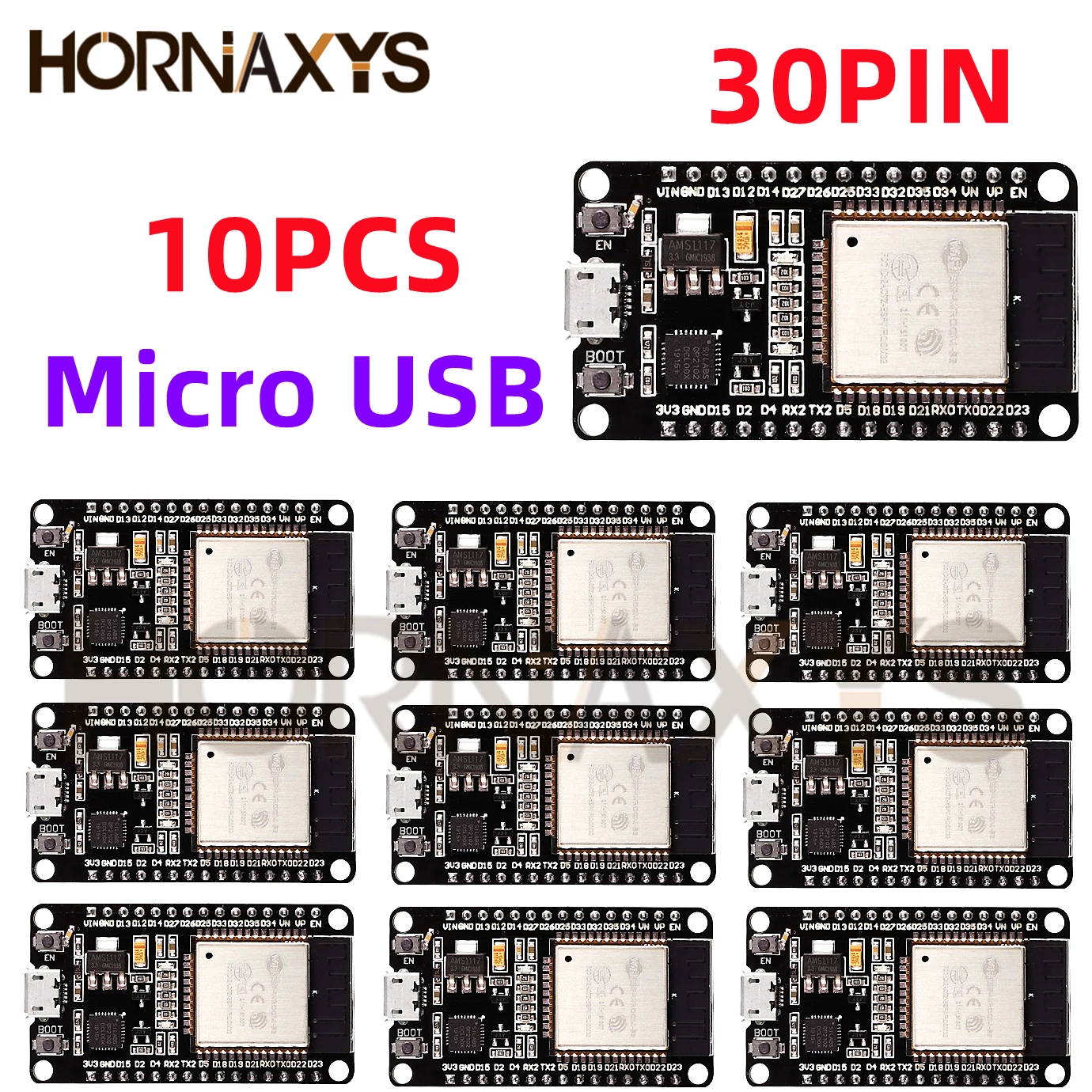 1-10PCS/ESP32 ESP32 Development Board WiFi+Bluetooth Ultra-Low Power Consumption Dual Core ESP-32 ESP-32S ESP 32 Similar ESP8266