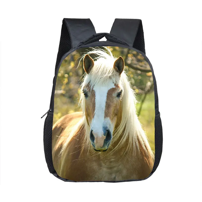 Animal Horse Print Backpack Children School Bags Fashion Kids Kindergarten Bags Baby Toddler Backpacks for Boys Girls Bookbag