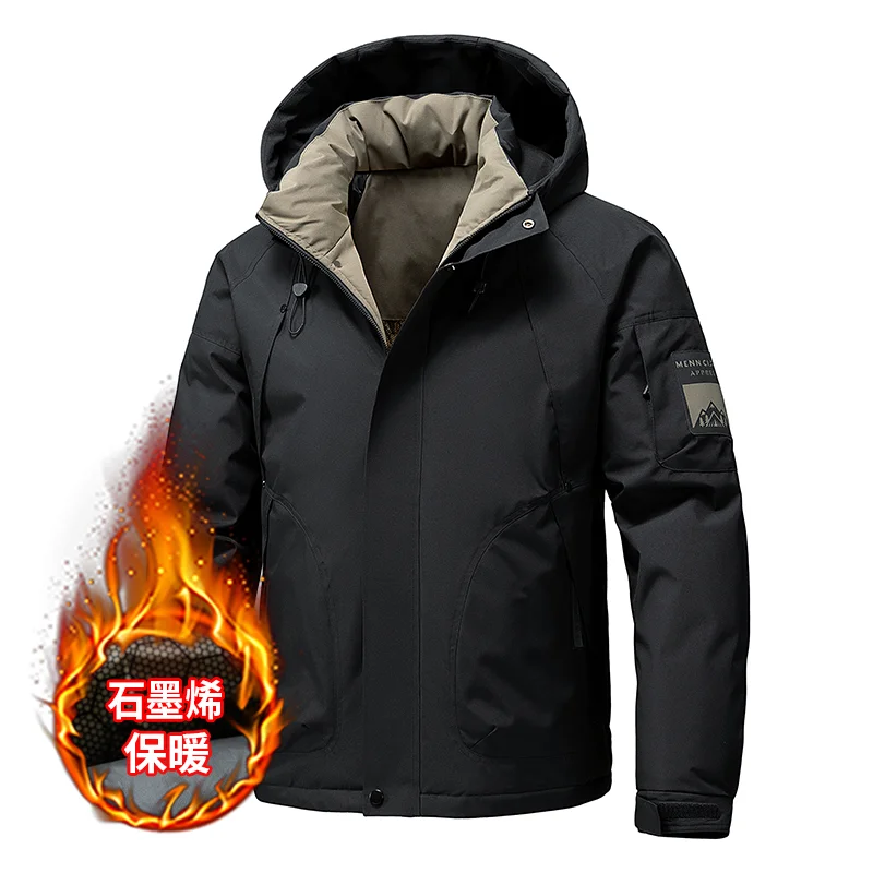 Men's Jacket Hooded Work Jacket Versatile Casual Jacket Top