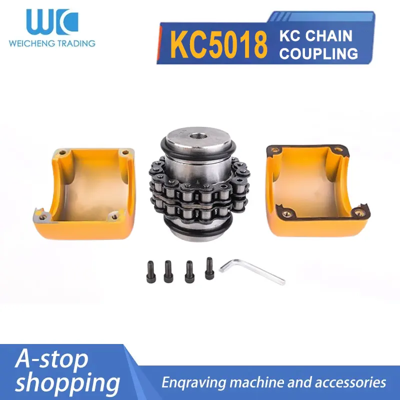 KC5018 18-45 KC Chain Coupler Roller Chains Couplings With Housing KC Gear KC5018 Sprocket Coupling Not Blackened Shell Type