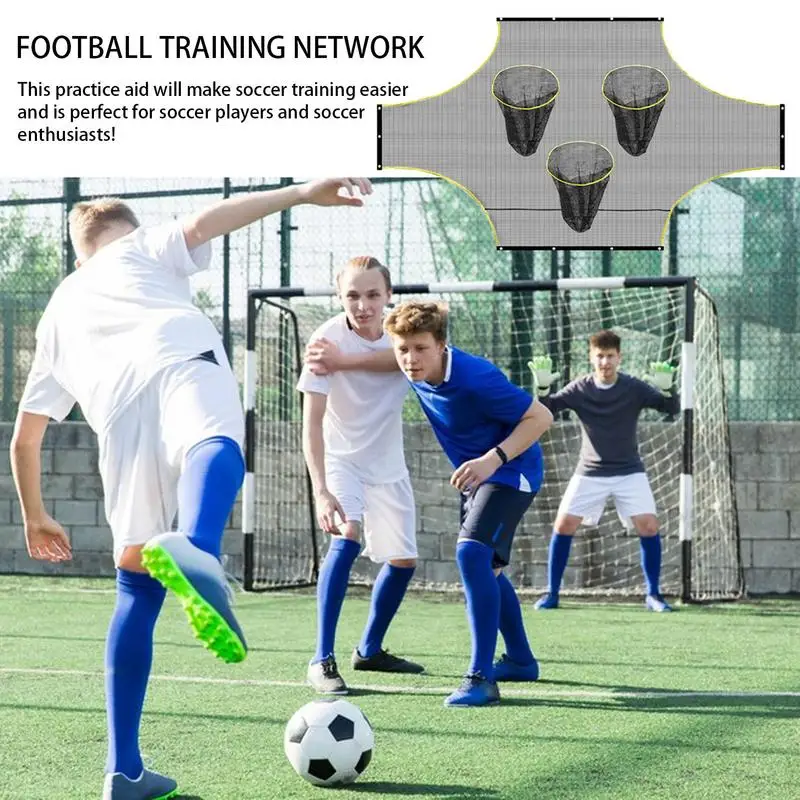 Soccer Goal With Target Holes Target Goal Net With Scoring Zones Soccer Field Nets Practice Equipment Training Net For Improving