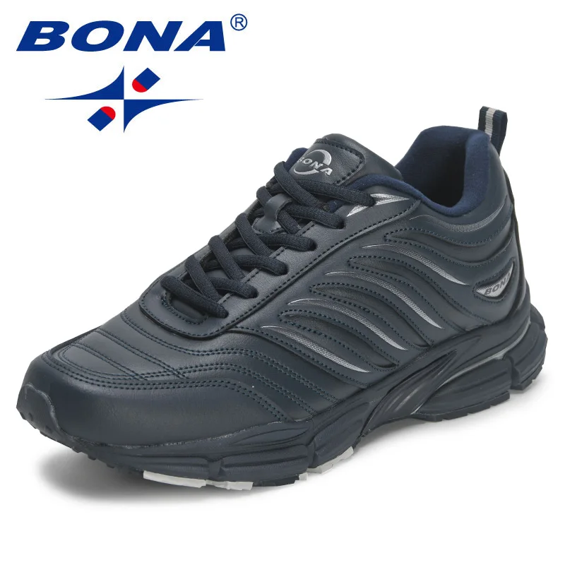 BONA New Arrival Classics Style Men  Lace Up Sport Shoes Men Outdoor Jogging Walking Athletic Shoes Male Fo  Running Shoesr  Ret