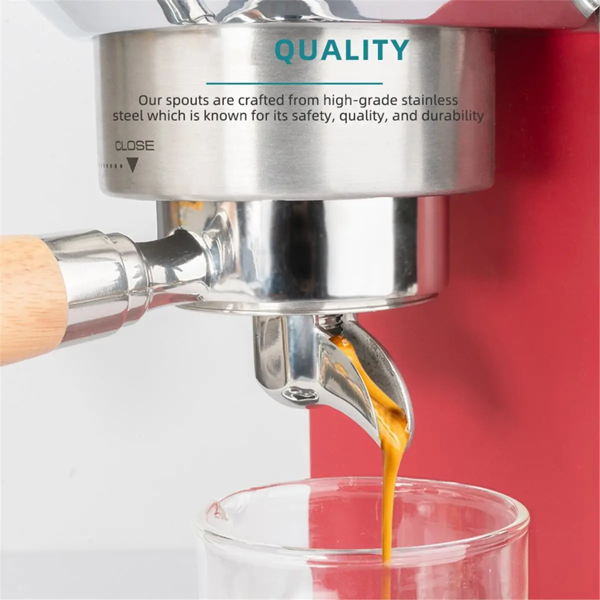 Coffee Products Single Bottomless Spouts 54mm Made for Bottomless Portafilters for Single Baskets