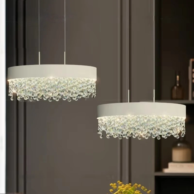 

Французская лампа для ресторана, новый стиль, барная люстра, креативная личность, дизайнер, высококачественная белая современная хрустальная лампа