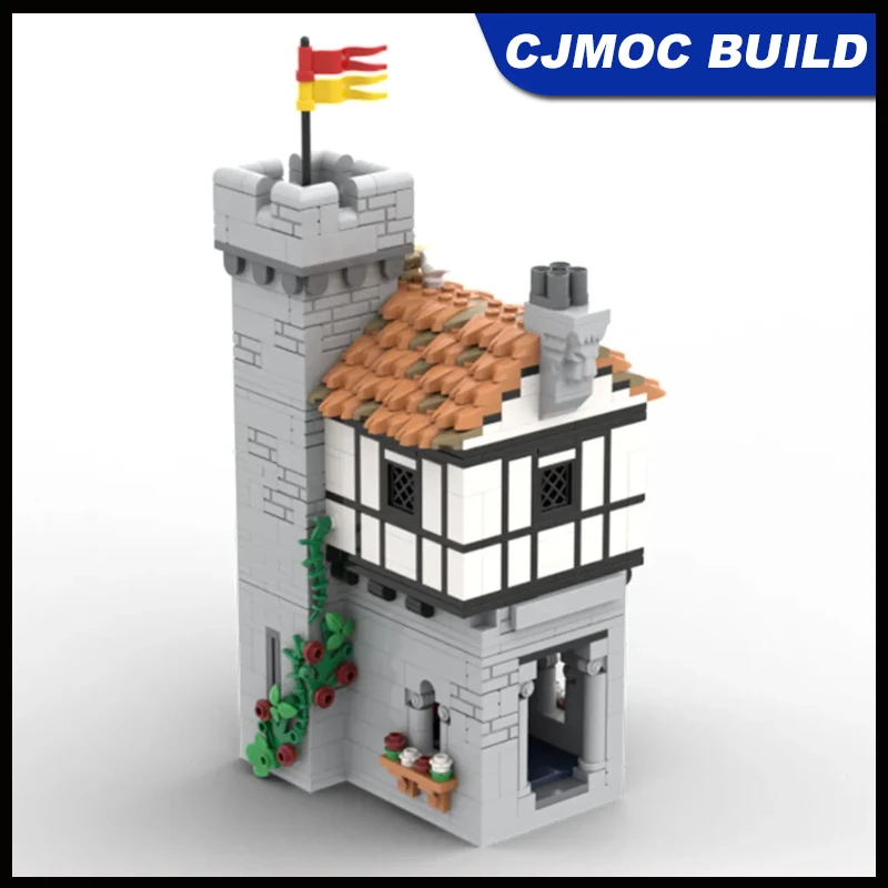 3517pcs Tower Keep and Low Courtyard Extension For MOC10305 Castle Building Block DIY Assembling Brick Toys MOC-142666