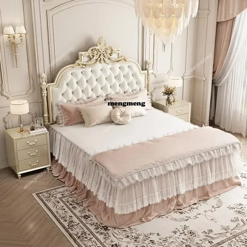 

Postmodern Luxury Nordic Bed Queen Design Whitr King Size Bed Frame Luxury Castle Modern Letto Matrimoniale Trendy Furniture