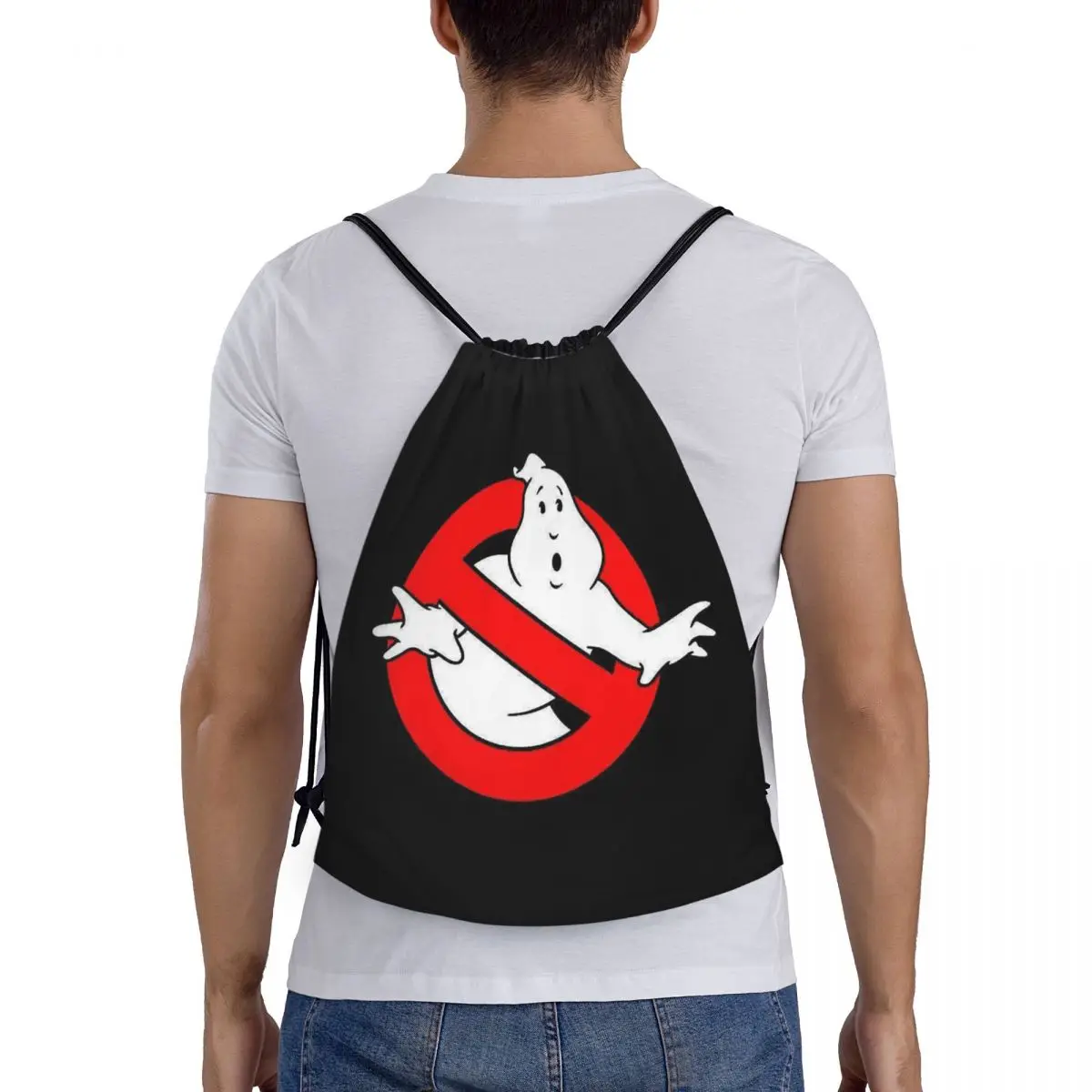 

The GhostBusters Logo Pattern Backpacks Fashion Portable Drawstring Bags Sports Bag Book Bags For Travel Students