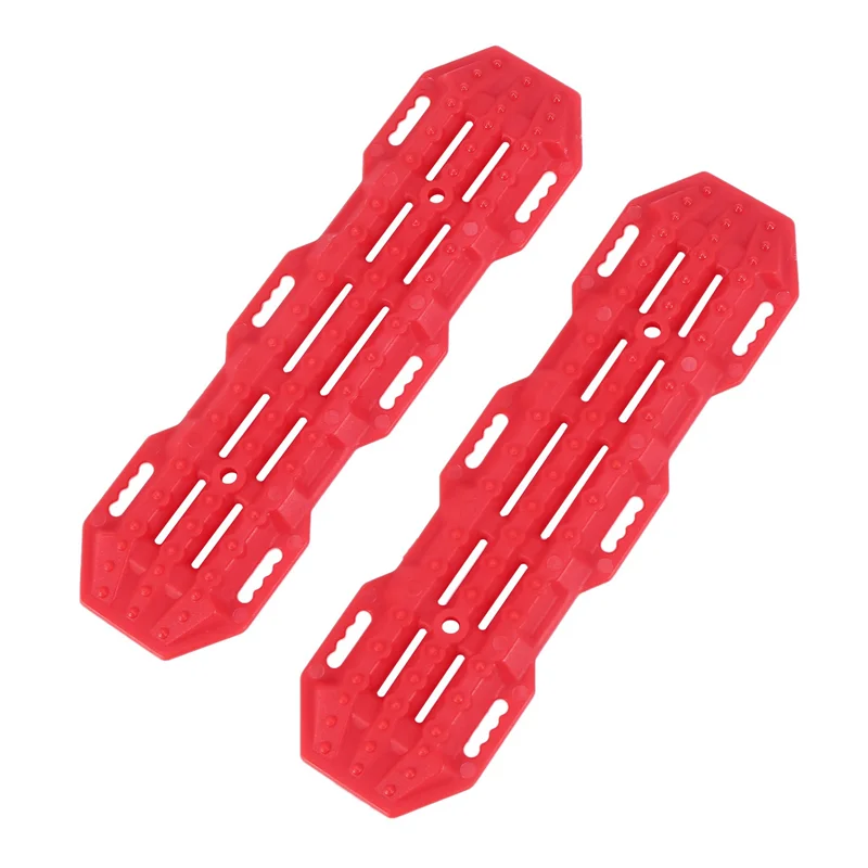【Sleek Design】6Pcs Plastic Sand Ladder Recovery Ramps Board For 1:10 RC Crawler Axial SCX10 Tamiya CC01 TRX-4 D90 MST CFX,Red