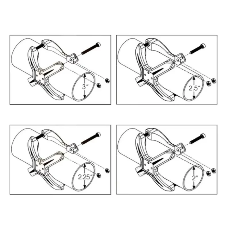1pair Led Work Light Bar Mount Bracket,2Inch 3Inch Round Bumper Tube Clamp Holder,Headlight,Suitable for Wrangler,Offroad RV - Image 6