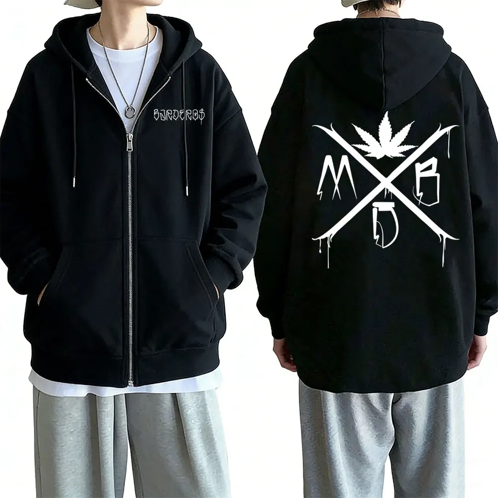 

Trap Rapper C.R.O MDB Merch Zipper Hoodie Men Women Hip Hop Fashion Pop Music Zip Up Jacket Unisex Vintage Oversized Streetwear